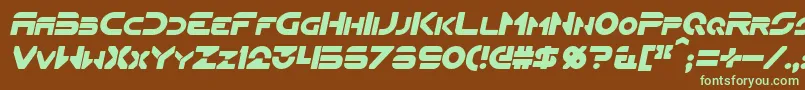 FlynnItalic Font – Green Fonts on Brown Background