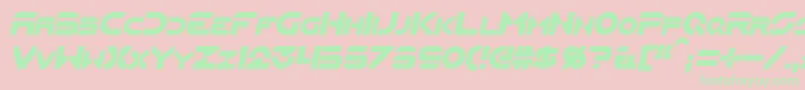 FlynnItalic Font – Green Fonts on Pink Background