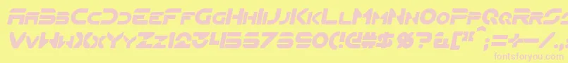 FlynnItalic Font – Pink Fonts on Yellow Background