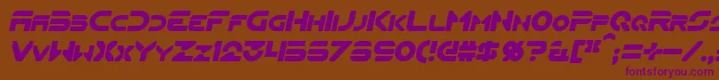 FlynnItalic Font – Purple Fonts on Brown Background