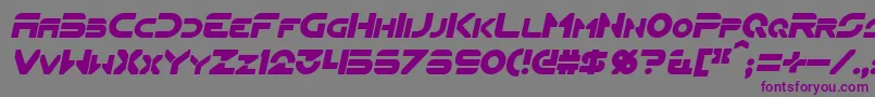 FlynnItalic Font – Purple Fonts on Gray Background