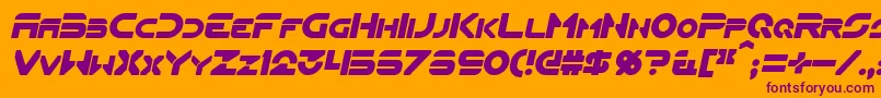 FlynnItalic Font – Purple Fonts on Orange Background