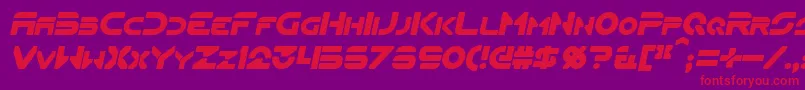 FlynnItalic Font – Red Fonts on Purple Background