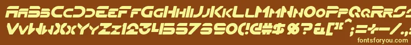 FlynnItalic Font – Yellow Fonts on Brown Background