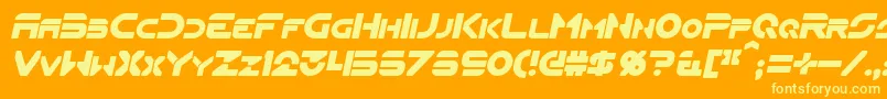 FlynnItalic Font – Yellow Fonts on Orange Background