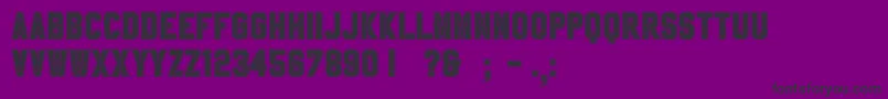 SablonUpCollegeAlt-Schriftart – Schwarze Schriften auf violettem Hintergrund