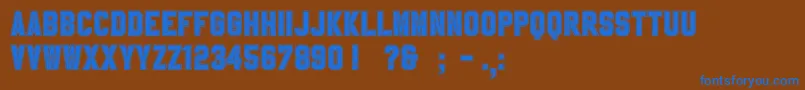 SablonUpCollegeAlt Font – Blue Fonts on Brown Background