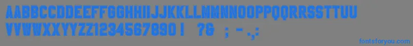 SablonUpCollegeAlt-Schriftart – Blaue Schriften auf grauem Hintergrund