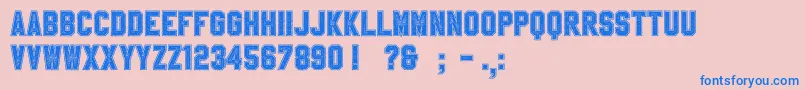 SablonUpCollegeAlt Font – Blue Fonts on Pink Background