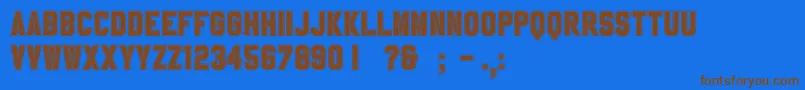 SablonUpCollegeAlt Font – Brown Fonts on Blue Background