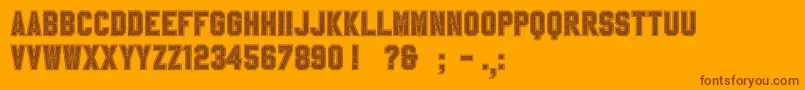 SablonUpCollegeAlt Font – Brown Fonts on Orange Background