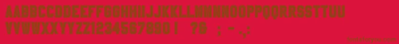 SablonUpCollegeAlt Font – Brown Fonts on Red Background