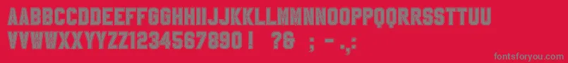 SablonUpCollegeAlt Font – Gray Fonts on Red Background