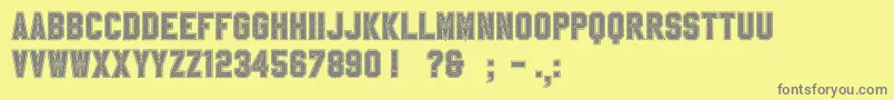 SablonUpCollegeAlt Font – Gray Fonts on Yellow Background