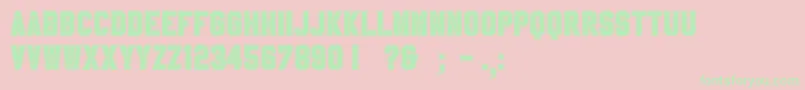 SablonUpCollegeAlt Font – Green Fonts on Pink Background