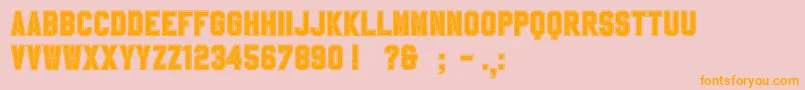 SablonUpCollegeAlt Font – Orange Fonts on Pink Background