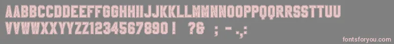 SablonUpCollegeAlt Font – Pink Fonts on Gray Background