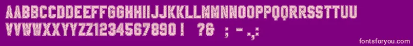 SablonUpCollegeAlt Font – Pink Fonts on Purple Background