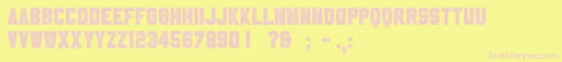 SablonUpCollegeAlt Font – Pink Fonts on Yellow Background