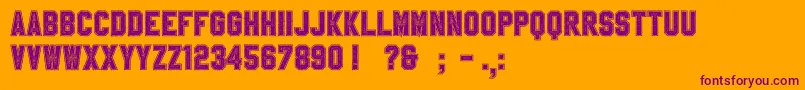 SablonUpCollegeAlt Font – Purple Fonts on Orange Background