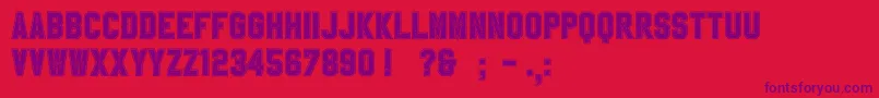 SablonUpCollegeAlt Font – Purple Fonts on Red Background