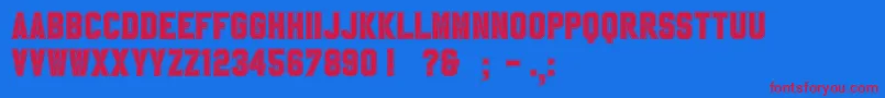 SablonUpCollegeAlt Font – Red Fonts on Blue Background
