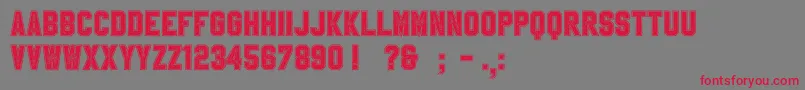 SablonUpCollegeAlt Font – Red Fonts on Gray Background