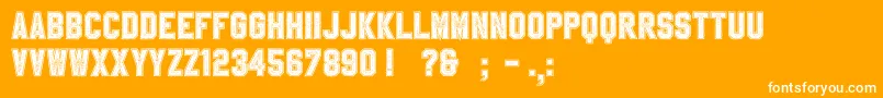 SablonUpCollegeAlt Font – White Fonts on Orange Background