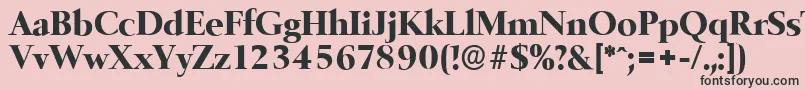 BelfastserialXboldRegular Font – Black Fonts on Pink Background