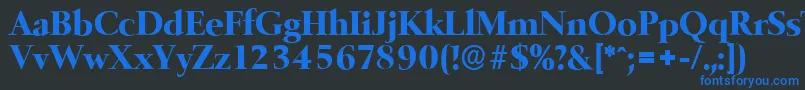 BelfastserialXboldRegular Font – Blue Fonts on Black Background