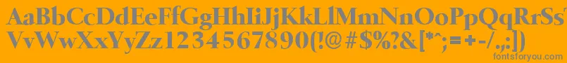BelfastserialXboldRegular Font – Gray Fonts on Orange Background