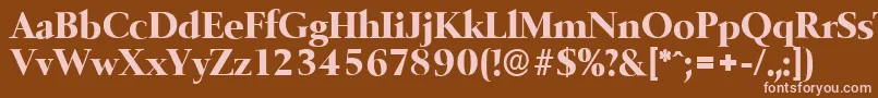 BelfastserialXboldRegular Font – Pink Fonts on Brown Background