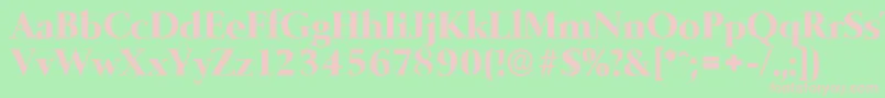 BelfastserialXboldRegular Font – Pink Fonts on Green Background
