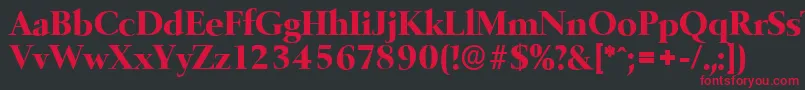 BelfastserialXboldRegular Font – Red Fonts on Black Background