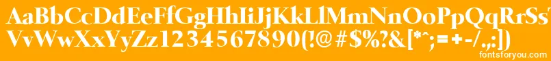 BelfastserialXboldRegular Font – White Fonts on Orange Background