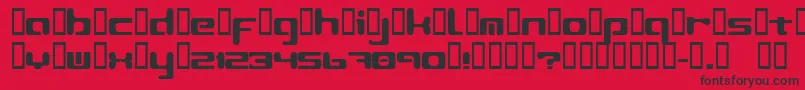 フォントLeftoversIi2 – 赤い背景に黒い文字