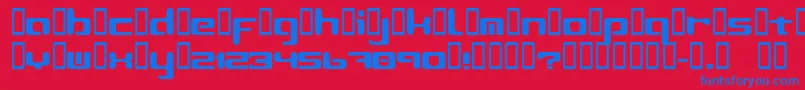 Шрифт LeftoversIi2 – синие шрифты на красном фоне