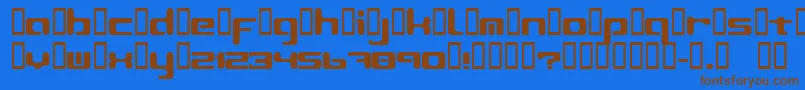 LeftoversIi2 Font – Brown Fonts on Blue Background