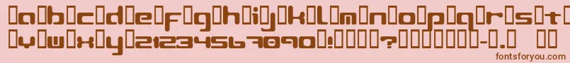 fuente LeftoversIi2 – Fuentes Marrones Sobre Fondo Rosa