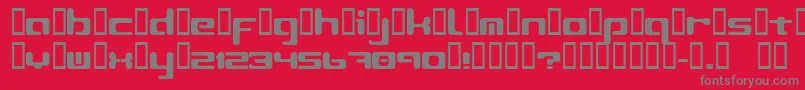 Czcionka LeftoversIi2 – szare czcionki na czerwonym tle