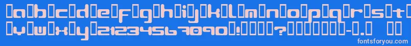 LeftoversIi2 Font – Pink Fonts on Blue Background