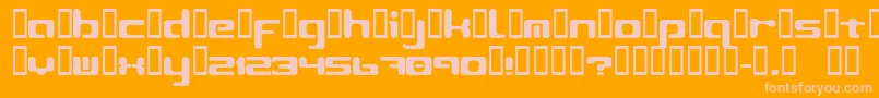 Шрифт LeftoversIi2 – розовые шрифты на оранжевом фоне