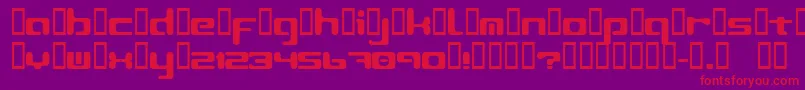 フォントLeftoversIi2 – 紫の背景に赤い文字