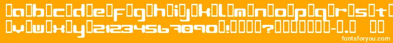 fuente LeftoversIi2 – Fuentes Blancas Sobre Fondo Naranja