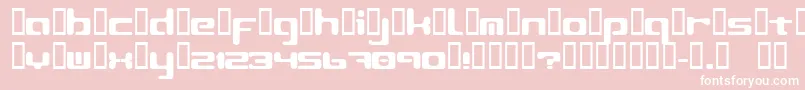 LeftoversIi2-Schriftart – Weiße Schriften auf rosa Hintergrund