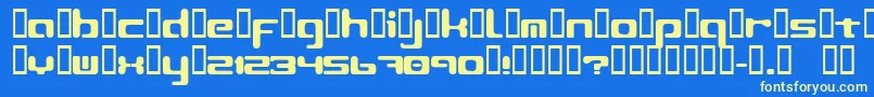 Шрифт LeftoversIi2 – жёлтые шрифты на синем фоне