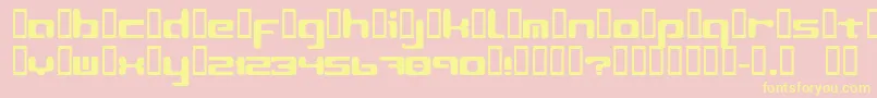 フォントLeftoversIi2 – 黄色のフォント、ピンクの背景