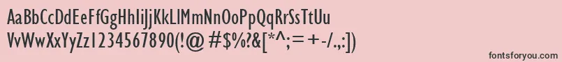 GillSansMtCondensed-Schriftart – Schwarze Schriften auf rosa Hintergrund