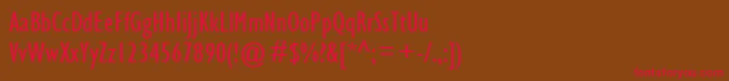 Шрифт GillSansMtCondensed – красные шрифты на коричневом фоне