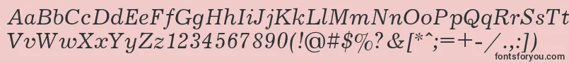 JournalItalic Font – Black Fonts on Pink Background